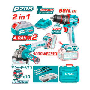 COMBO TALADRO INALAMBRICO + PULIDORA 20 VOLTIOS TL0551