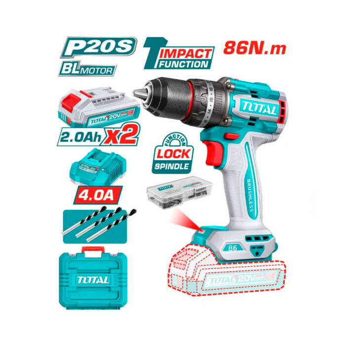 TALADRO-INALAMBRICO-1-2-20-V-2-BATERIAS-CAJA-PLASTICA-+-total TALADRO-INALAMBRICO-1-2-20-V-2-BATERIAS-CAJA-PLASTICA-+-total