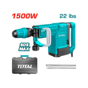 DEMOLEDOR SDS MAX 1500W 25JOULES CAJA PLASTICA INDUSTRIAL TOTAL