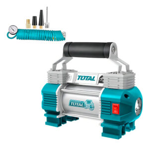 Compresor Mini 120psi Total Para Carro Color Turquesa/Plateado ttac2506