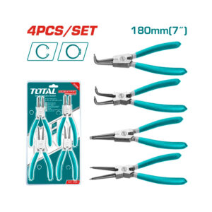 JUEGO 4 ALICATES PINZA PARA PINES 7″ THT114041 TOTAL TOOLS