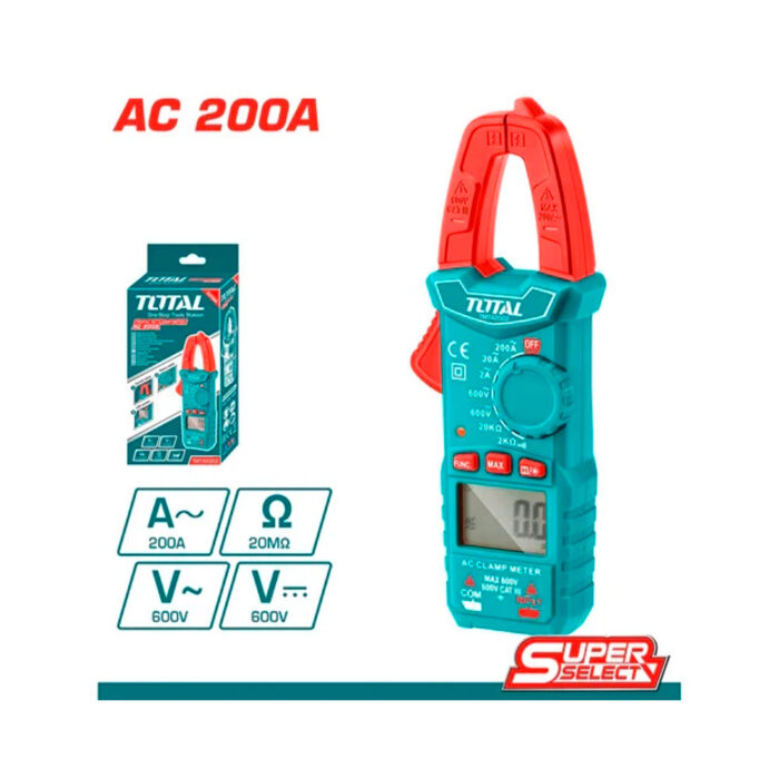 PINZA-VOLTIAMPERIMETRICA-DIGITAL-ACDC-200A-600V-(TOTAL) PINZA-VOLTIAMPERIMETRICA-DIGITAL-ACDC-200A-600V-(TOTAL)